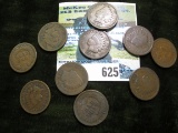 (10) different 1890 dated Indian Head Cents.