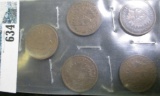 (5) Good Quality Indian Head Cents 1900-1907 era.