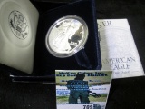 2000 P Proof Silver American Eagle in original box of issue with C.O.A.