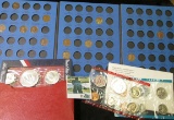 1941-71 Partial Set of Wheat Cents in a blue Whitman folder; 1970 P & D U.S. Mint Set in original en