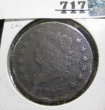 1812 U.S. Large Cent, VG.