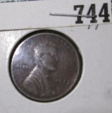 1922 D Lincoln Cent, VF.