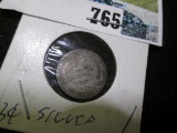 No date U.S. Three Cent Silver