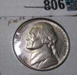 1940 D Jefferson Nickel with full steps, Gem BU.