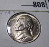 1941 P Jefferson Nickel with four-five full steps, Gem BU.