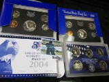 1968 S & 70 S U.S. Silver Proof Sets; & 2004 S U.S. Mint Statehood Quarters Proof Set (cracked case)