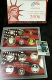 2006 S U.S. Mint Silver Proof Set. In original boxes of issue.