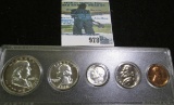 1962 P U.S. Silver Proof Set in a special Snaptight holder. Five-piece.