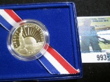 1986 S U.S. Statue of Liberty Proof Half-Dollar in original box of issue.