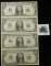 Series 1981A sheet of 4 uncut $1 federal reserve notes, District A Boston, Ortega/Regan Signatures