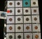 Group of 20 mixed date TONED Lincoln Cents, dates range from 1944 to 1991, includes BU & Proof issue