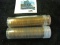 Pair of two (2) 50 count BU wheat cent rolls, 1955-P & 1957-D