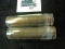 Pair of two (2) 50 count BU wheat cent rolls, 1955-P & 1955-D