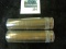 Pair of two (2) 50 count BU wheat cent rolls, 1955-P & 1955-D