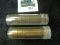 Pair of two (2) 50 count BU wheat cent rolls, 1955-P & 1955-S