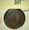 1798 Draped Bust Large Cent, AG, last digit faint but visible, value $40+