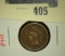 1859 Indian Head Cent, VG dark, value $15+