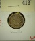 1860 Indian Head Cent, round bust, G+, value $10+