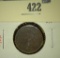 1862 Indian Head Cent, F dirty, full LIBERTY, value $20+