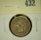 1860 Indian Head Cent, VG, value $15+