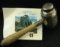 Antique minature gavel, salt and pepper shaker, silver plate with wood handle