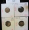 Group of 4 Lincoln Wheat Cents - 1911-D, G; 1912 AG/G dark; 1912-D, G rotated reverse & 1913-D, VG,