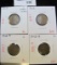 Group of 4 Lincoln Wheat Cents - 1911-D, G, rotated reverse; 1912 G; 1912-D, G & 1913-D, F+, group v