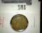 1926-S Lincoln Wheat Cent Semi-Key Date, F, value $13+