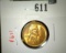 1937-D Lincoln Wheat Cent, BU RED, value $10+