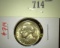 1950-D Jefferson Nickel, BU, key date, value $16+