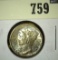 1941 Mercury Dime, BUMS63+ toned, value $12+