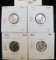 Group of 4 90% SILVER Roosevelt Dimes, 1960, 1961, 1962 & 1963, all PROOF, group value $20+