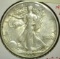 1933-S Walking Liberty Half Dollar, XF/AU with LUSTER, nice sharp details! XF value $60+, AU value $