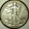 1942 Walking Liberty Half Dollar, VF/XF, value $16+