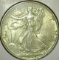 1943 Walking Liberty Half Dollar, AU, value $20+