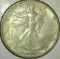 1943 Walking Liberty Half Dollar, AU, value $20+