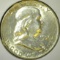 1950 Franklin Half Dollar, AU, value $15+