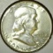1955 Franklin Half Dollar, AU, value $23+