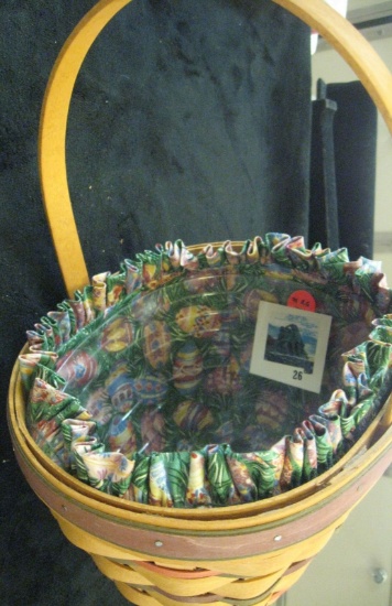 Longeberger 1996 Easter basket with protector and liner, in great shape! From smoke free home
