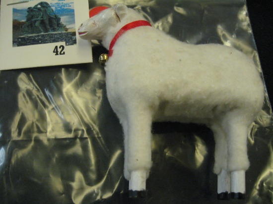 Handmade felted sheep with wooden body, great condition, from smoke free home