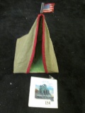 WW1 toy soldier tent, circa 1920's, complete with center pole and flag