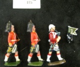 Group of 3 Scottish soldiers (in kilts), marked BRITAINS