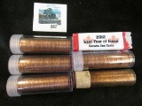 Group of six (6) 50 count BU rolls of Canadian cents - 1963, 1964, (3) 1979, 2012 (LAST YEAR)