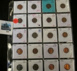 Group of 20 mixed date TONED Lincoln Cents, dates range from 1944 to 1991, includes BU & Proof issue