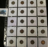 Group of 20 Indian Head Cents, dates from 1879 through 1900, grades from G through F, group value $8