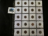 Group of 20 Indian Head Cents, dates from 1880 through 1901, grades from G through F, group value $8