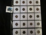 Group of 20 Indian Head Cents, dates from 1901 through 1908, all grade G, group value $39+