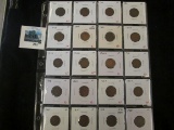 Group of 20 Indian Head Cents, dates from 1901 through 1908, all grade VF, group value $120+