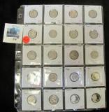 Group of 20 mixed date Jefferson Nickels, includes some early mintmarked semi-key dates, nice mix, g