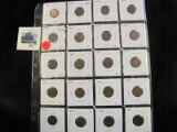 Group of 20 Indian Head Cents, dates from 1901 through 1908, all grade G, group value $39+